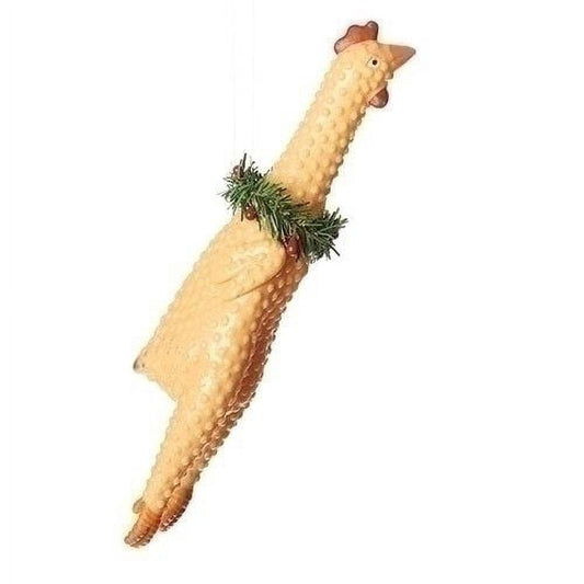 RUBBER CHICKEN Humorous Gag Gift Plastic Christmas Ornament, by Roman