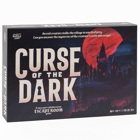 Professor Puzzle: Curse Of The Dark - A 2-Part Collaborative Escape Room Game, Uncover The Mysteries Of The Creature's Castle, Ages 14+, 1-6 Players