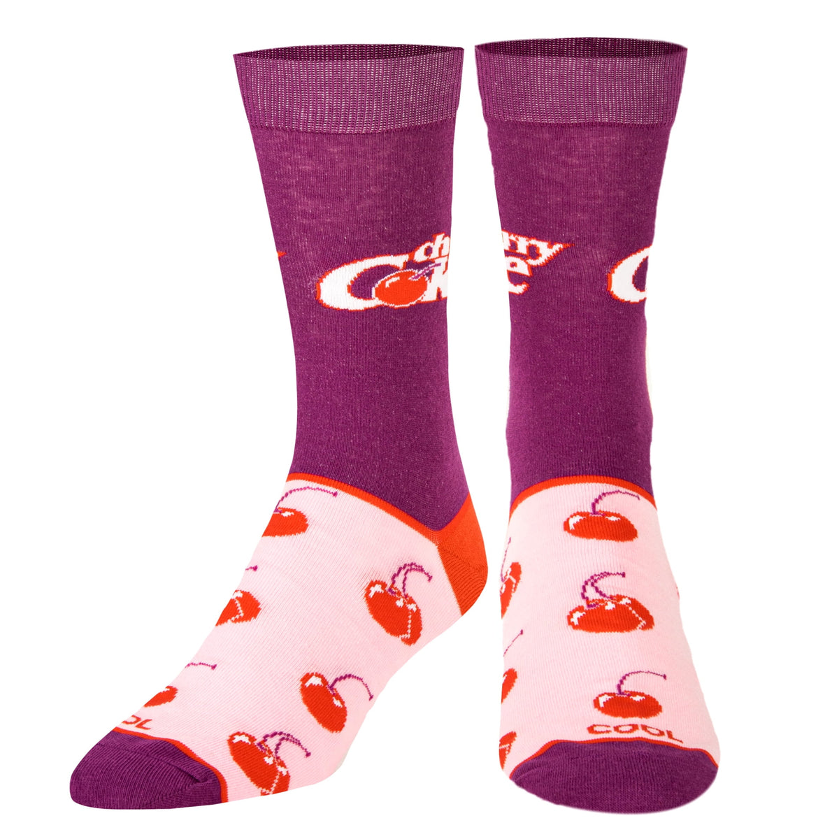 Cool Socks, Cherry Coca-Cola, Coke Socks for Men, Funny Novelty Prints, Large