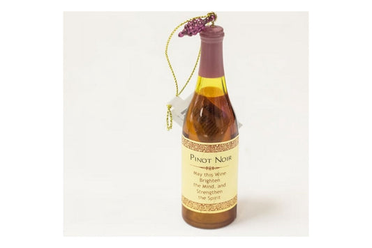 Kurt Adler Acrylic Wine Bottle Christmas Ornaments 4 Assorted
