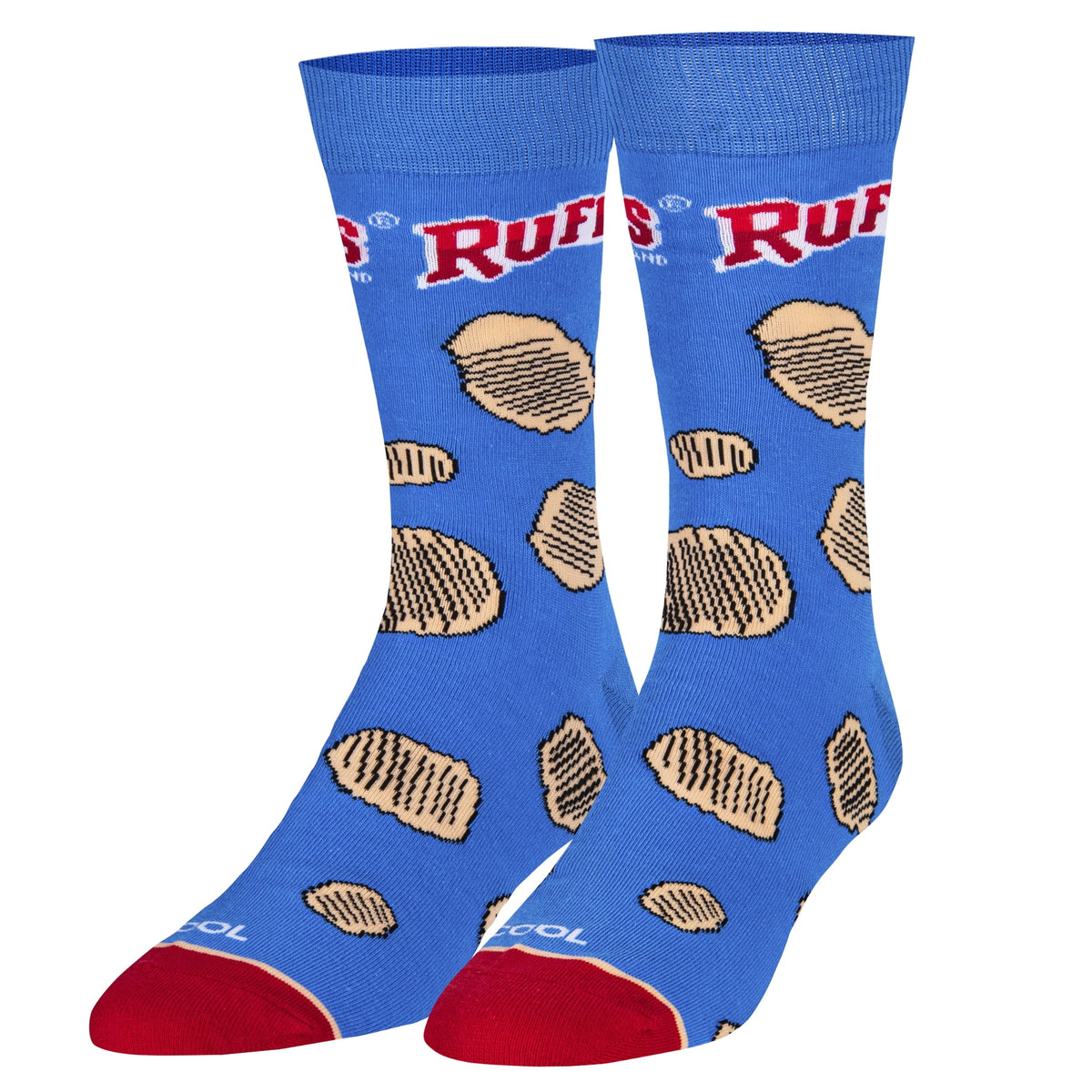 Cool Socks Ruffles Chips Snack Foodie Crew Socks, Size Medium