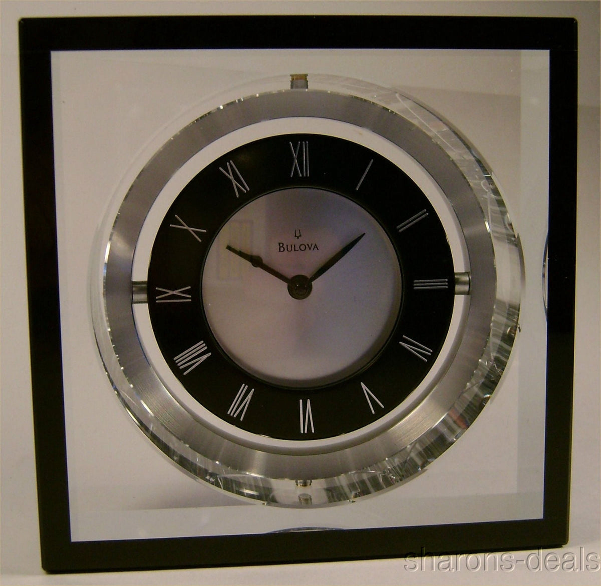 Bulova Executive Orion Tabletop Clock Black - B9860