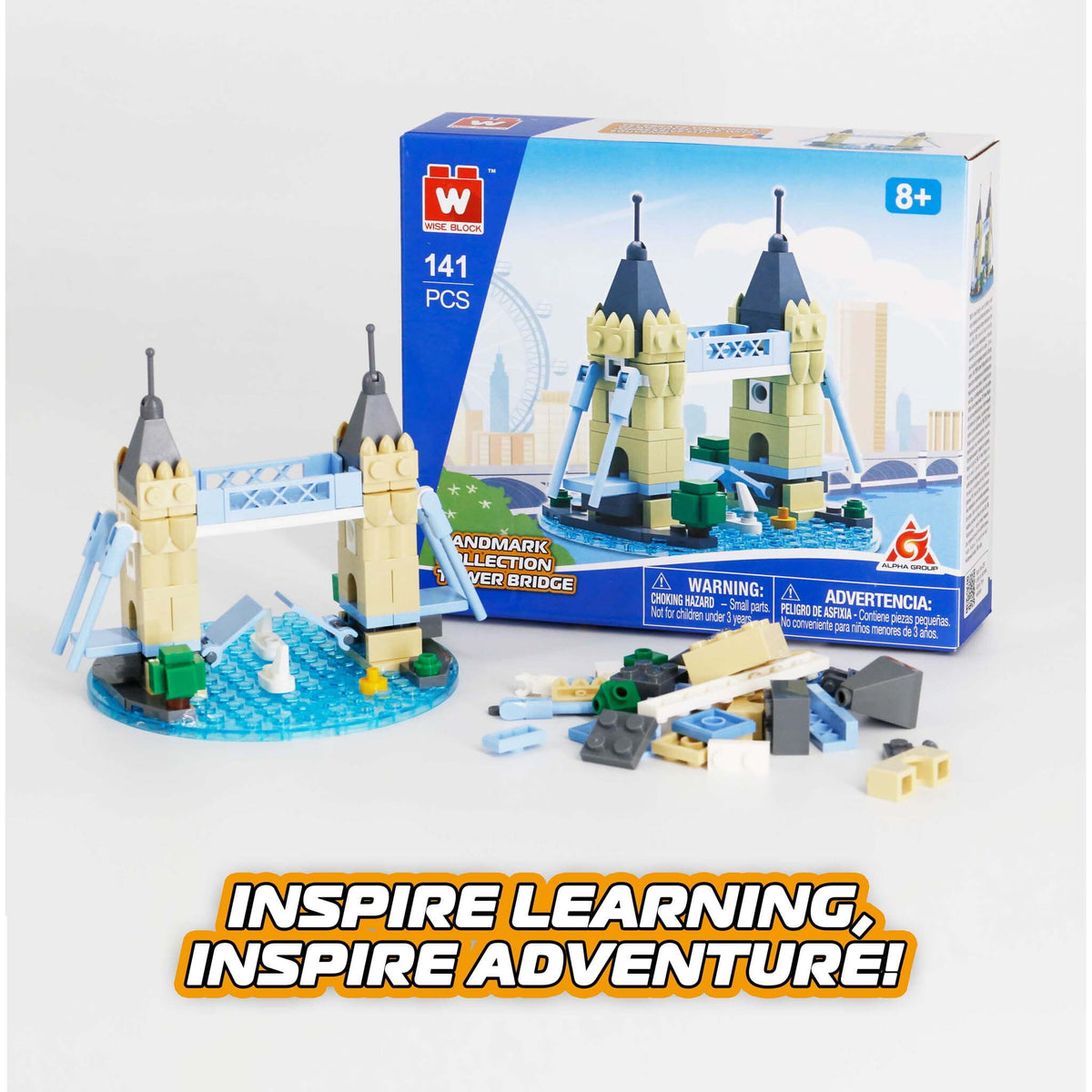 Wise Block Famous Landmark Series Britain Tower Bridge Building Set