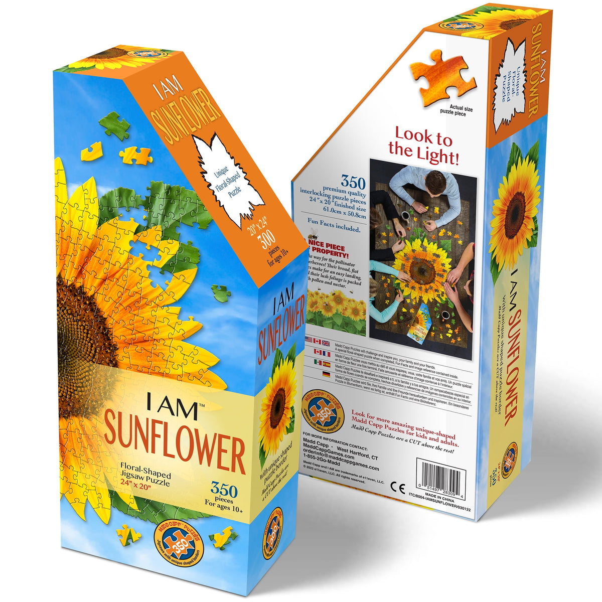 Madd Capp 350-Piece I Am Sunflower Floral Shaped Jigsaw Puzzle