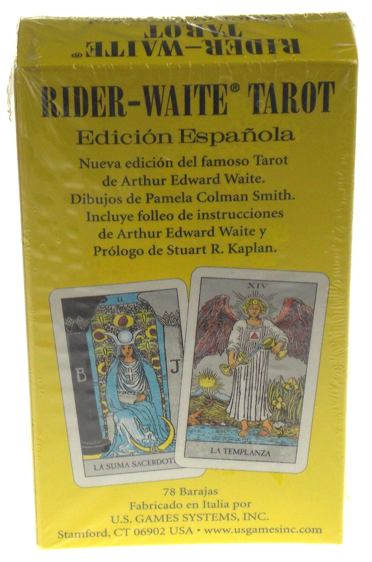 Spanish Rider Waite Tarot Set with Red Burgundy Velour Drawstring Storage Bag