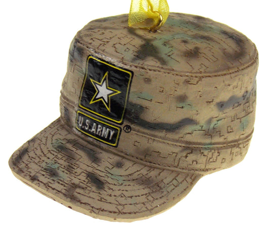 US Army Cap Ornament United States Pin Camo Hat Military Gift USA Christmas Tree
