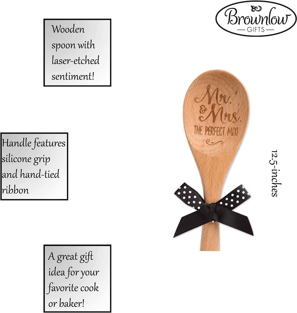 Brownlow Gift 14351X Sentiment Spoon-Mr. & Mrs. The Perfect Mix