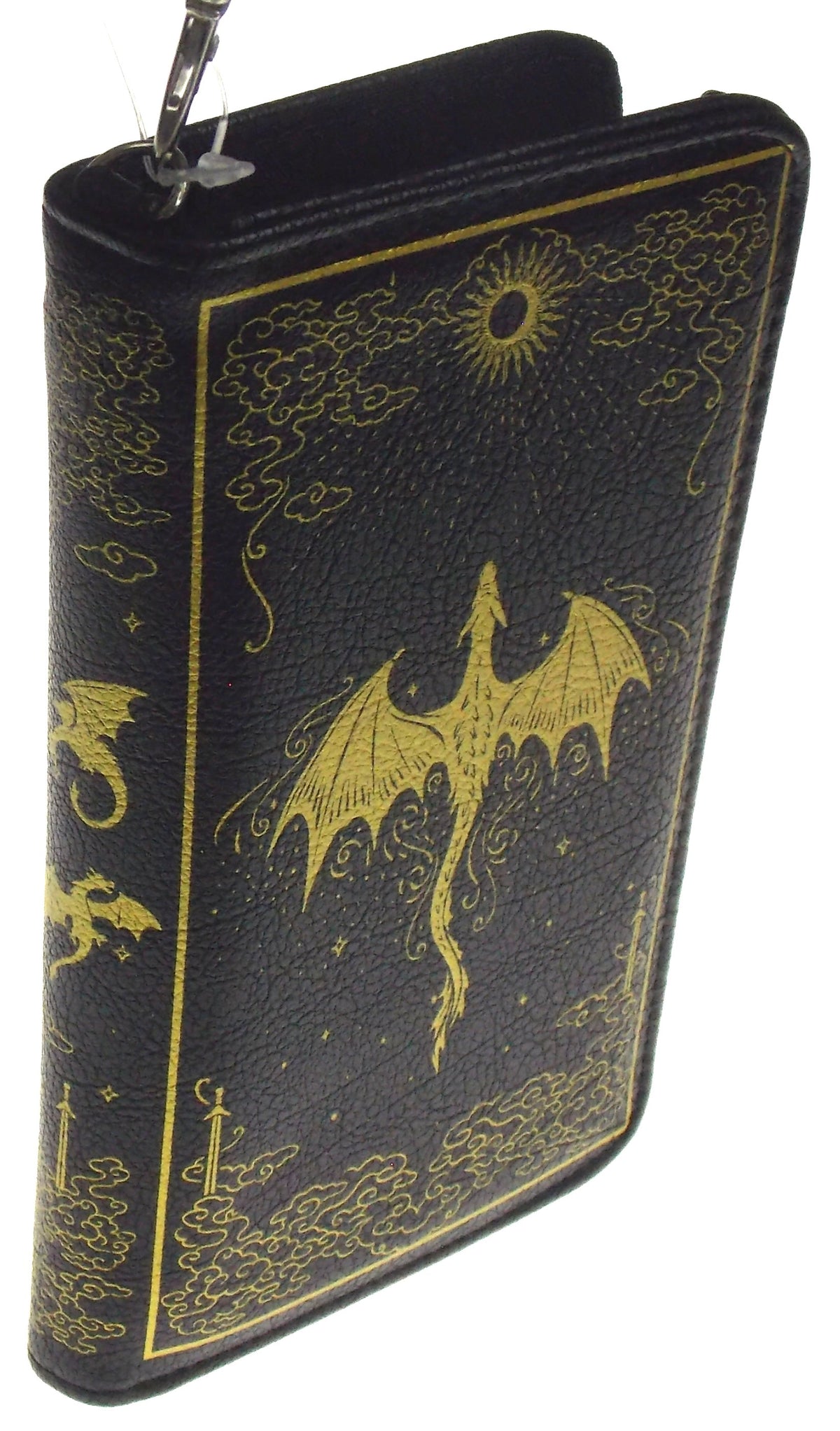 Romantasy Dragon Book Wallet Snap Zipper RFID Blocking Wristlet Gift Purse