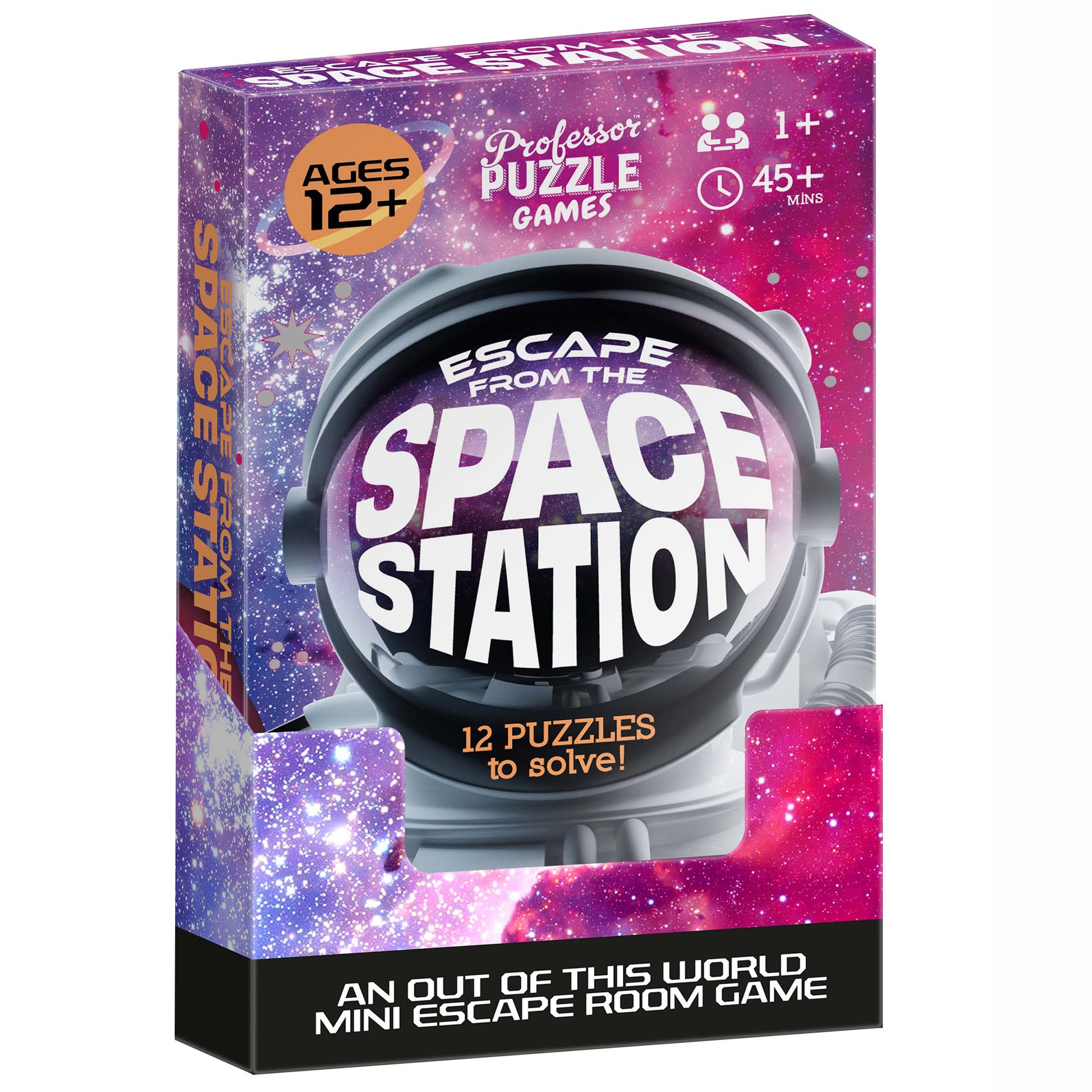 Professor Puzzle: Escape From The Space Station - An Out Of This World Mini Escape Room Game, 12 Picture-Maze-Solution Puzzles, Ages 12+, 1+ Players