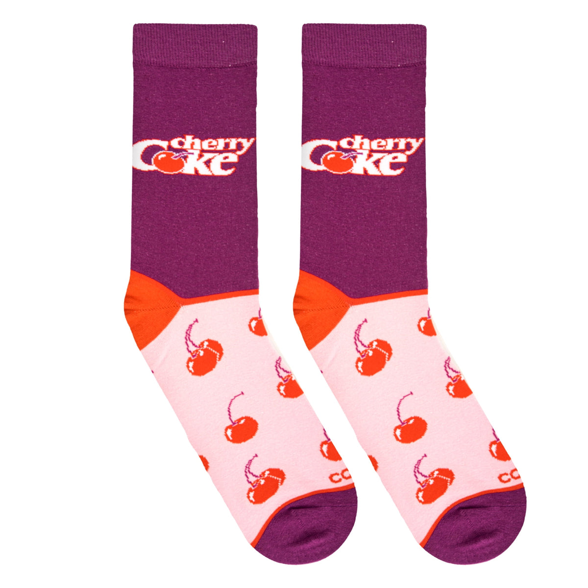 Cool Socks, Cherry Coca-Cola, Coke Socks for Men, Funny Novelty Prints, Large