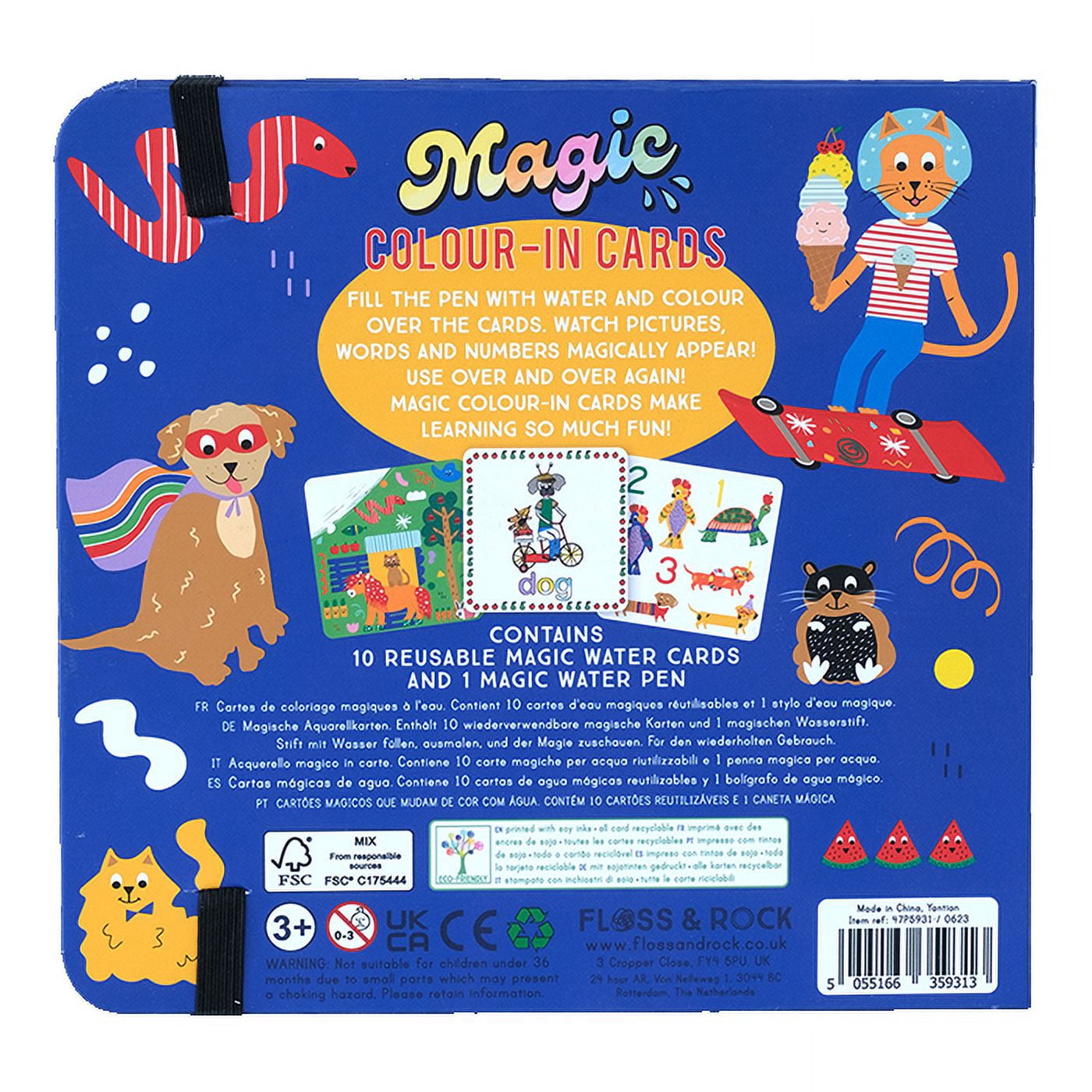 Magic Color-in cards Cards - Pets