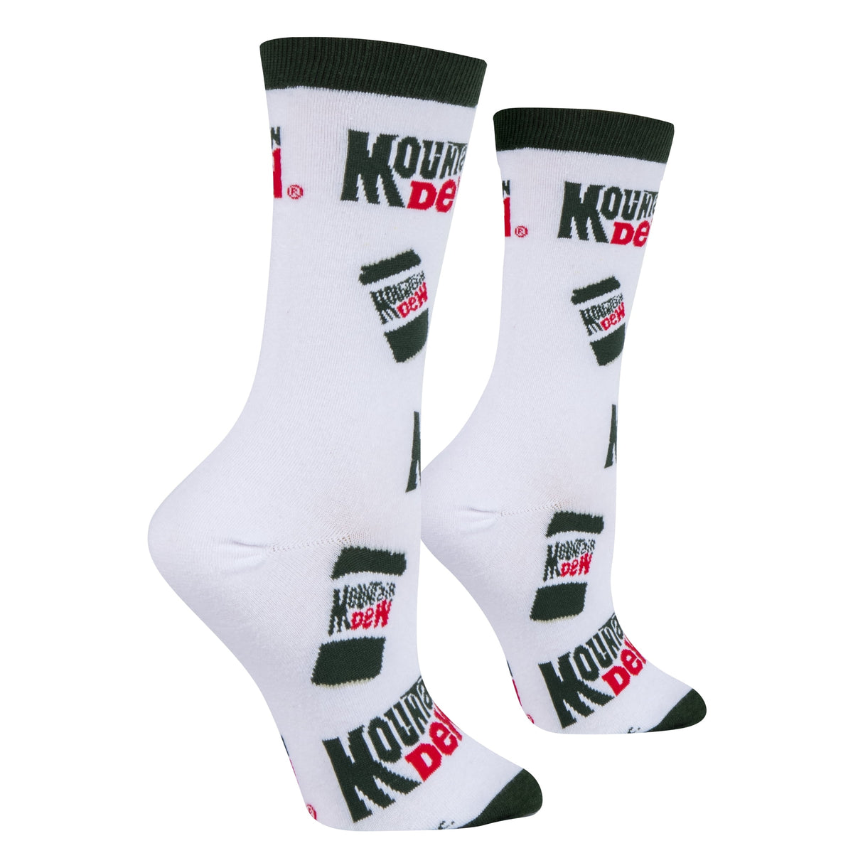 Cool Socks Mountain Dew Cans Soda Pop Crew Socks, Size Large