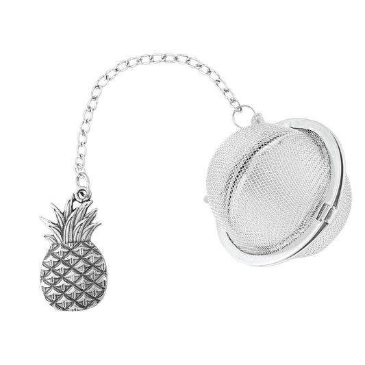 Supreme 18/8 Stainless Steel 2 Inch Mesh Tea Ball Infuser/Tea Interval Diffuser/Tea Strainer Infuser with Zinc Alloy Pineapple Charm for Tea and Everyday Use