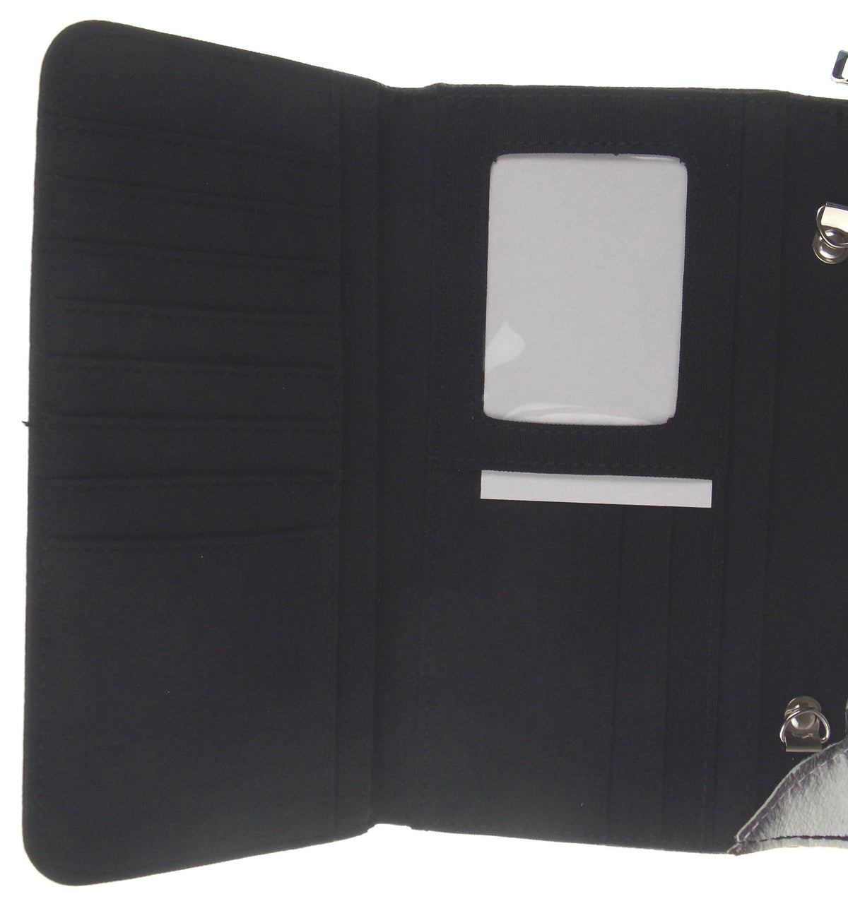 Comeco  Peeking Cat Wallet Black White Zip Up Strap Gift Purse Book Shaped