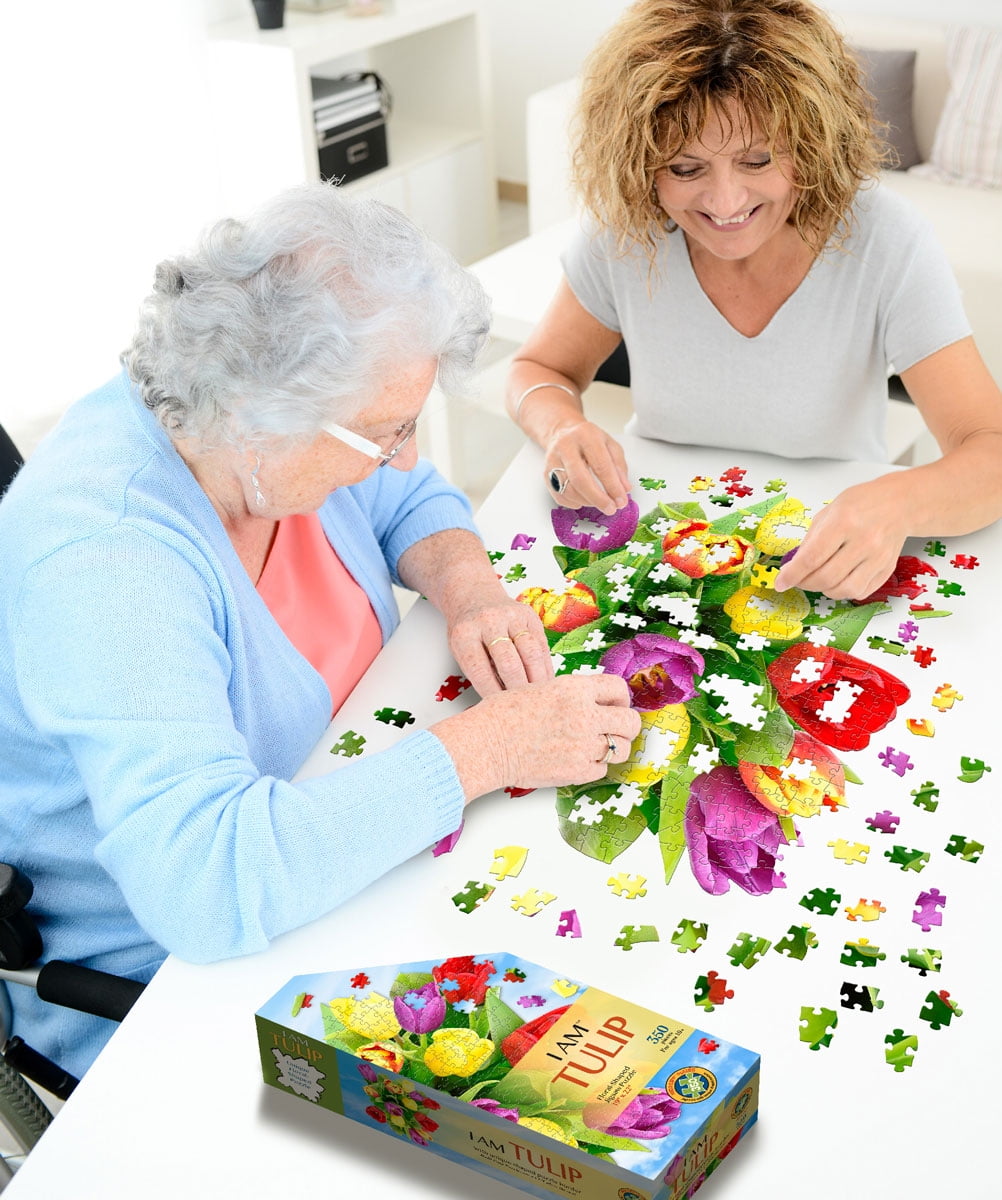Madd Capp I AM TULIP Floral-Shaped Jigsaw Puzzle, 350 Pieces