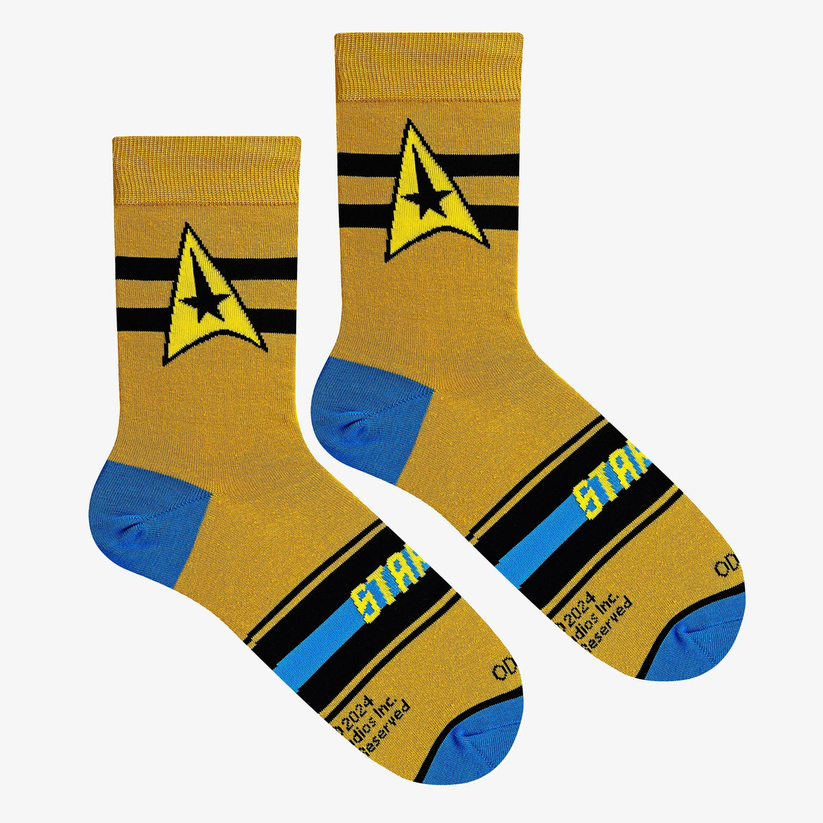 Cool Socks Captain Kirk Portrait Novelty Funny Crew Socks, Size Medium