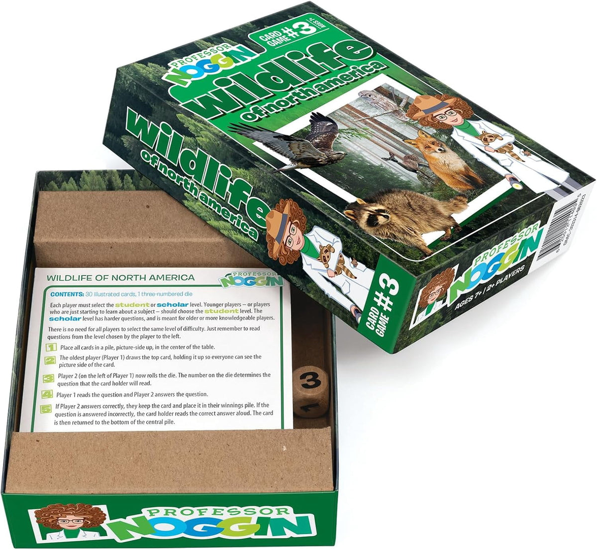 Explore North American Wildlife with Professor Noggin's Card Game - Fun and Educational!