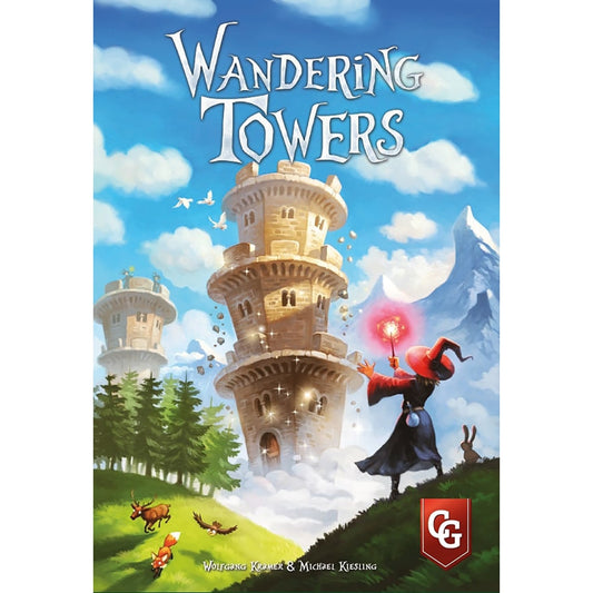 Wandering Towers - Capstone Games, A Game About Trapping Wizards, Movement & Magic, Ages 10+, 1-6 Players, 30 Mins