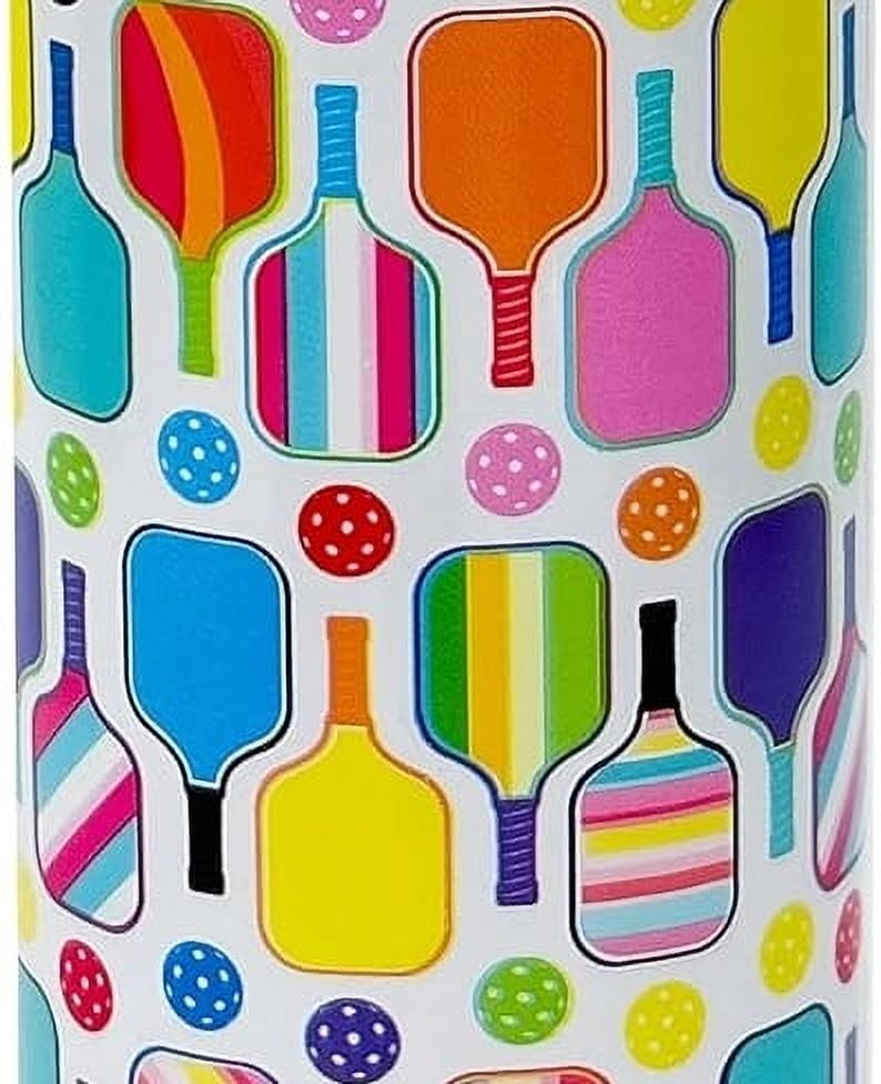 Spoontiques Pickleball Stainless Steel Bottle - Travel Drink Cupâ€¯with Twist Lid for Hot and Cold Beverages, 24 Oz