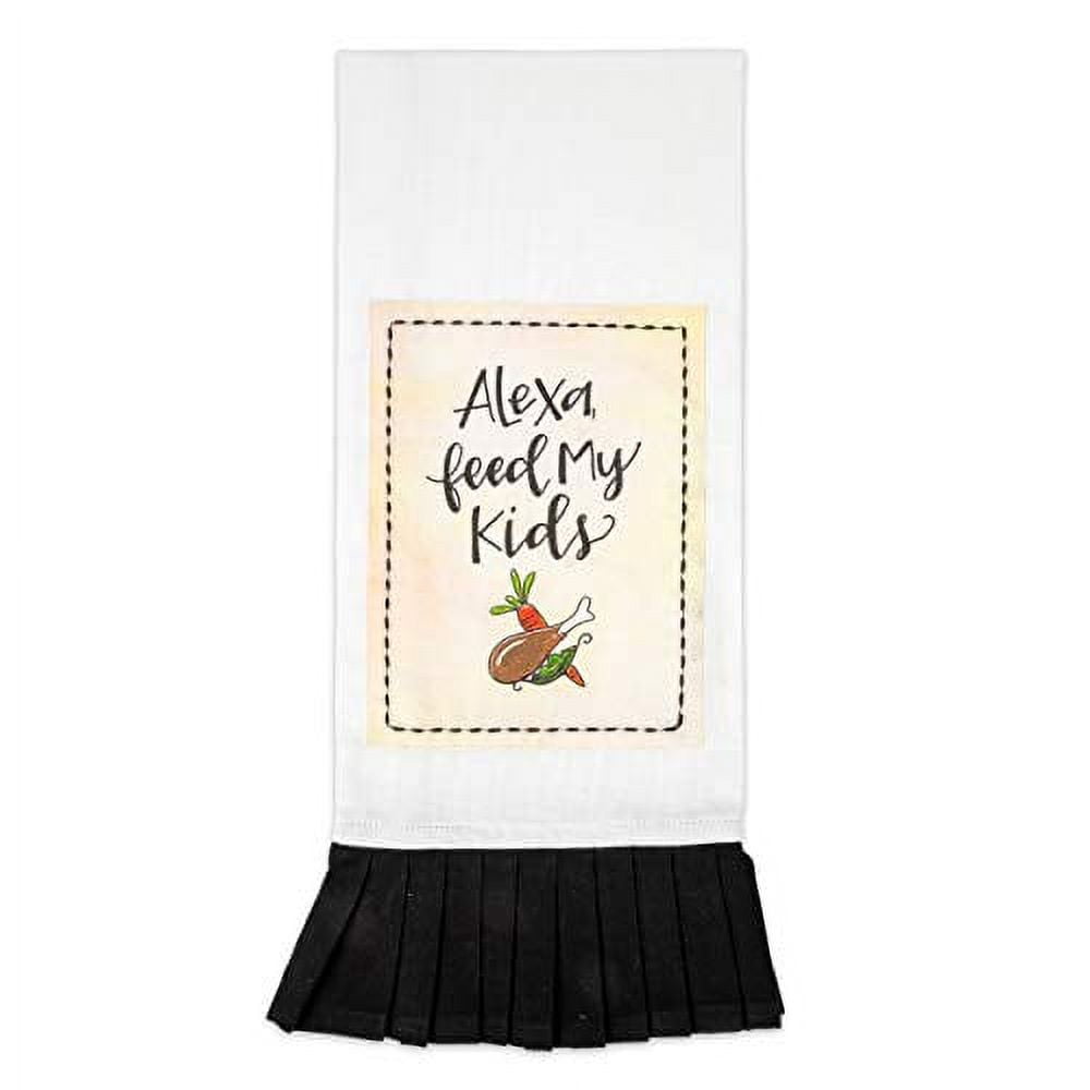 Brownlow Gifts 100% Cotton Simply Sassy Tea Towel, 18 x 28-Inches, Feed My Kids
