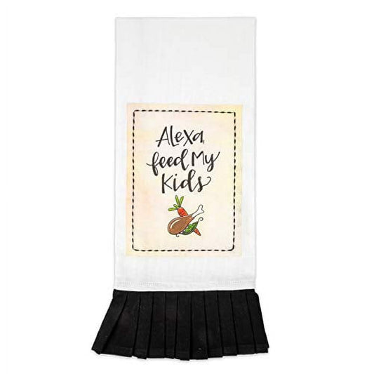 Brownlow Gifts 100% Cotton Simply Sassy Tea Towel, 18 x 28-Inches, Feed My Kids