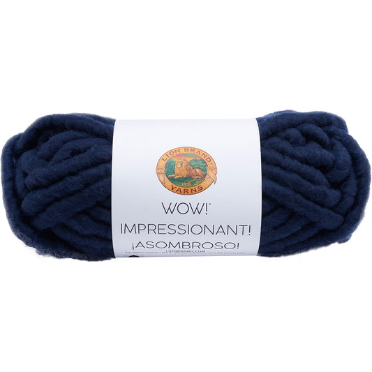Lion Brand Yarn Wow In the Navy 932-110 Bulky Novelty Yarn