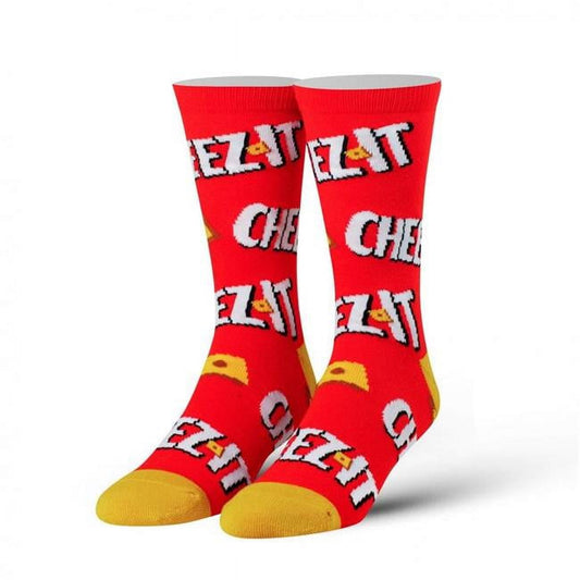Cool Socks Novelty Crew Socks Men's Women's, Keep It Cheezy, Graphic Print, Large