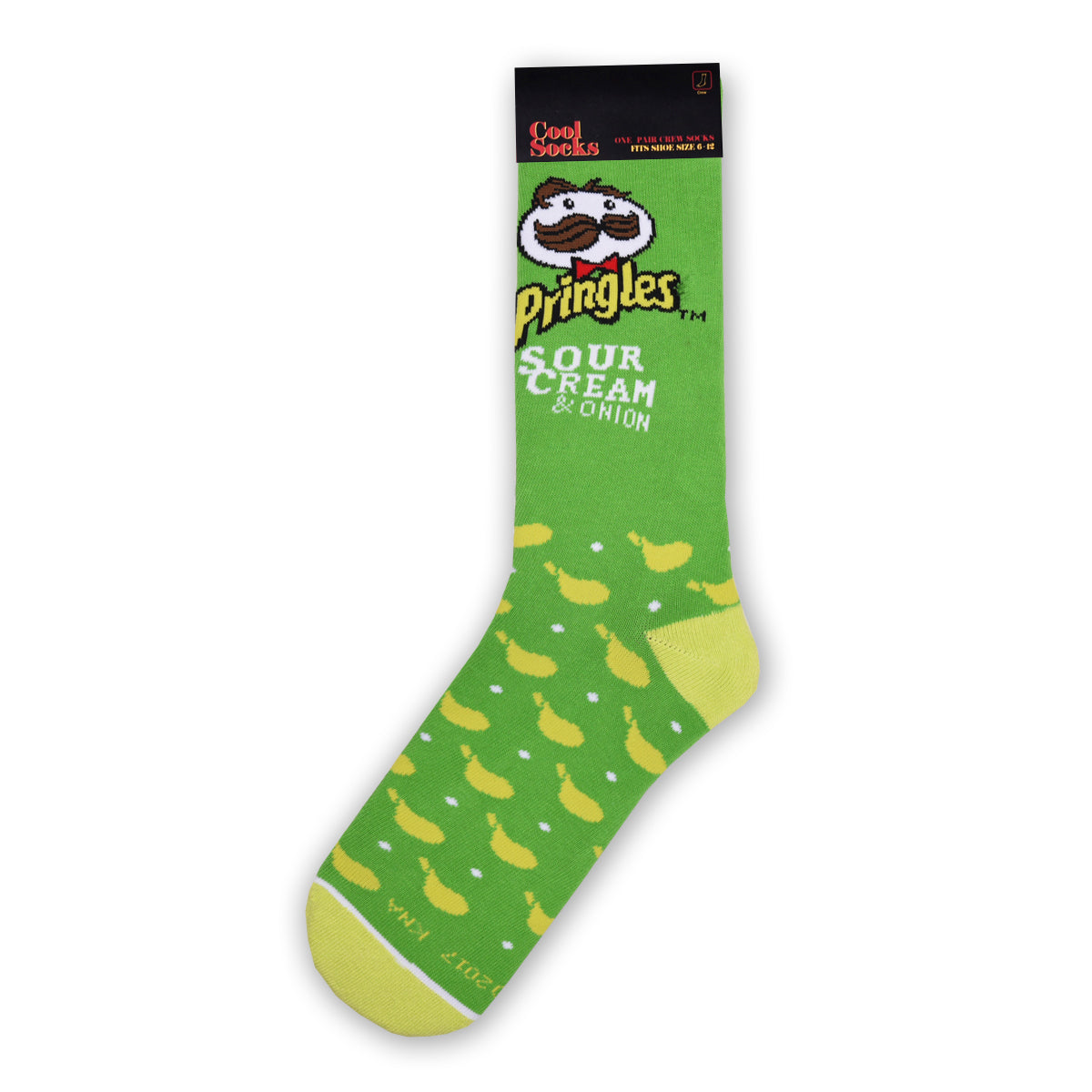 Cool Socks Novelty Crew Socks Men's Women's, Pringles Chips, Graphic Print, Large