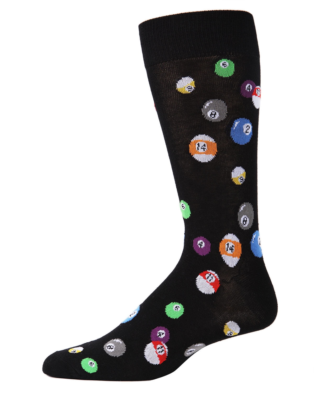 MeMoi Men's 2 Pair Pack Billiard Ball Bamboo Blend Crew Socks - Mens - Male, 10-13, Black
