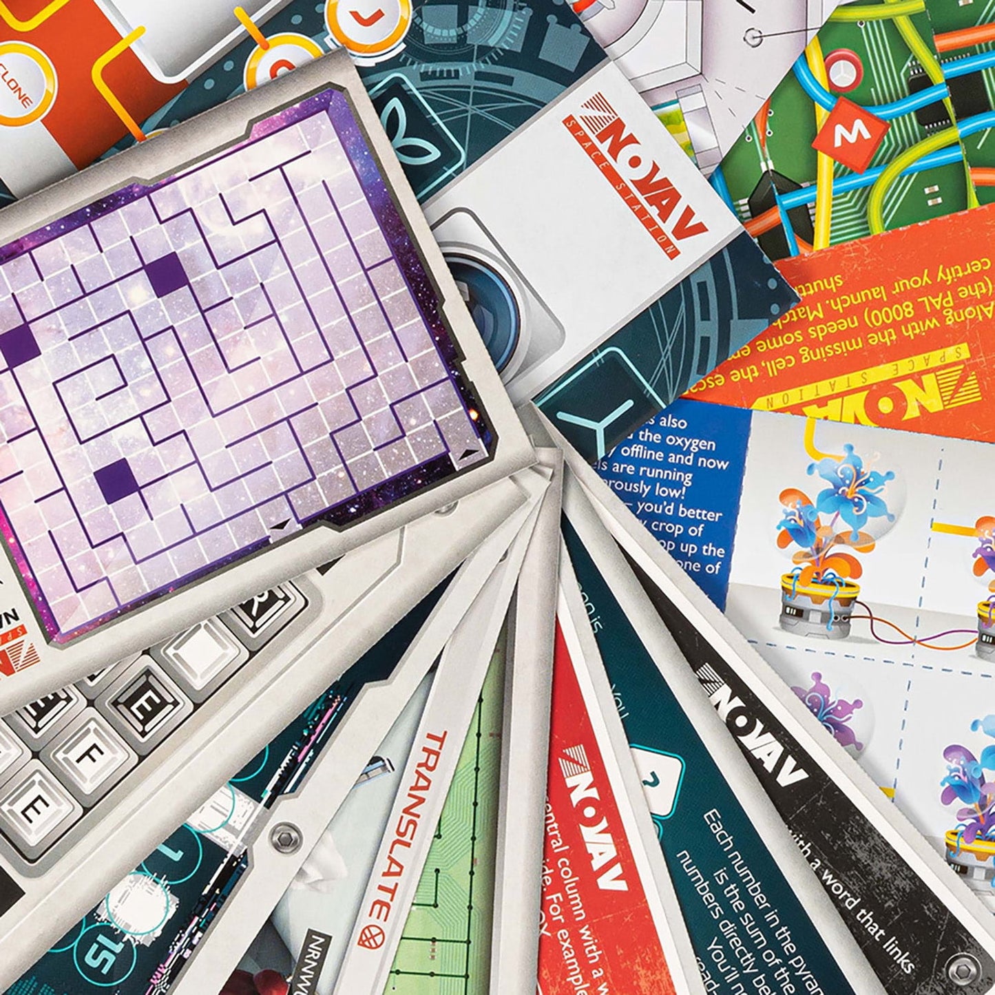 Professor Puzzle: Escape From The Space Station - An Out Of This World Mini Escape Room Game, 12 Picture-Maze-Solution Puzzles, Ages 12+, 1+ Players