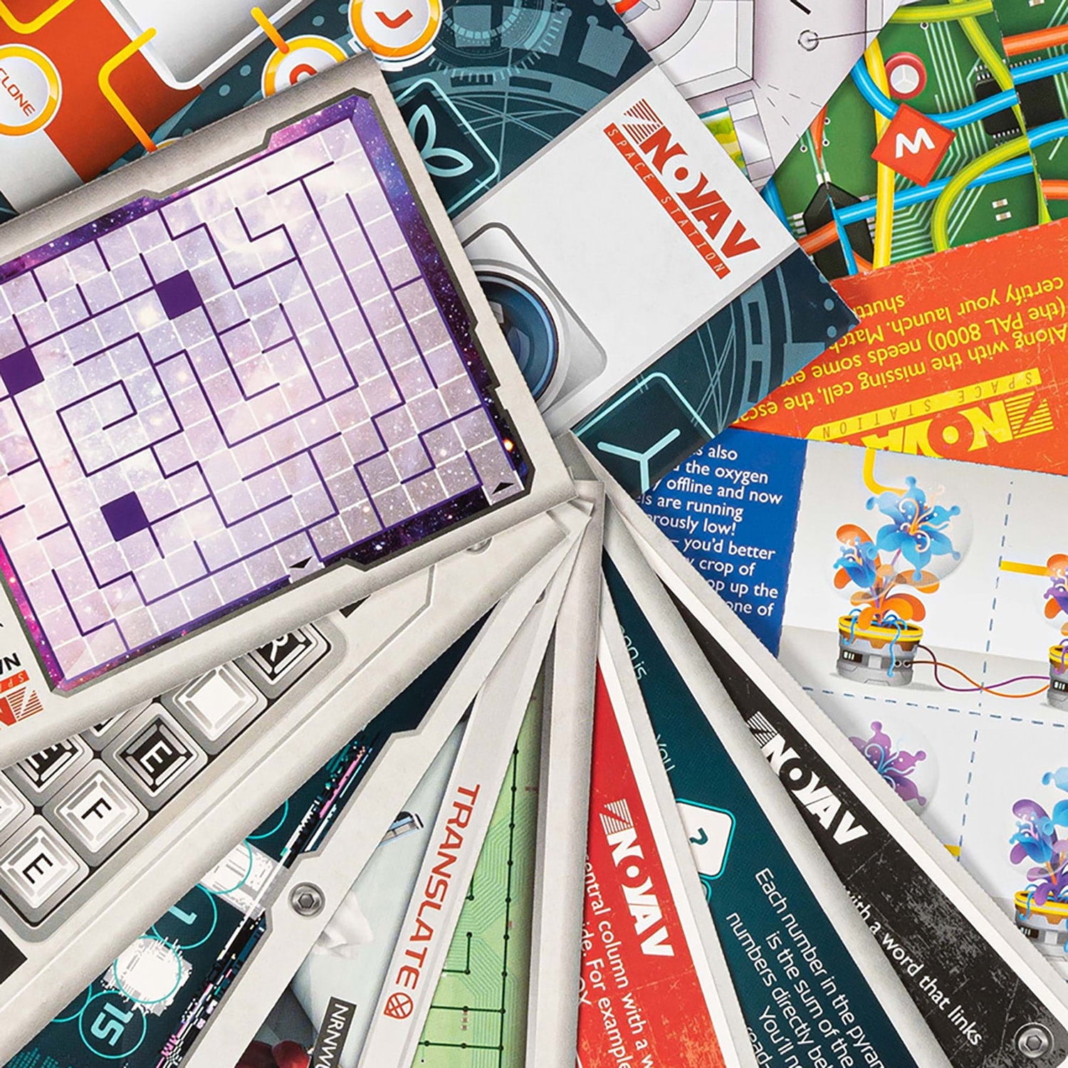 Professor Puzzle: Escape From The Space Station - An Out Of This World Mini Escape Room Game, 12 Picture-Maze-Solution Puzzles, Ages 12+, 1+ Players