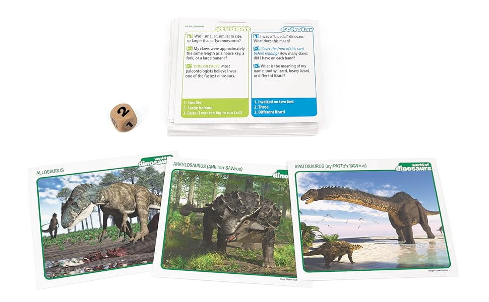 Professor Noggin: World of Dinosaurs Educational Card Game For 2 or more Players Ages 7 and up