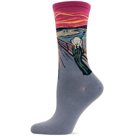 Hot Sox Womens Collection The Scream Trouser Sock, Women's Shoe Size 4-10.5
