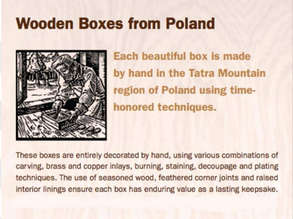 KING Playing Card Box Handmade Wood King of Hearts Playing Cards Box Storage Holder Made in Poland