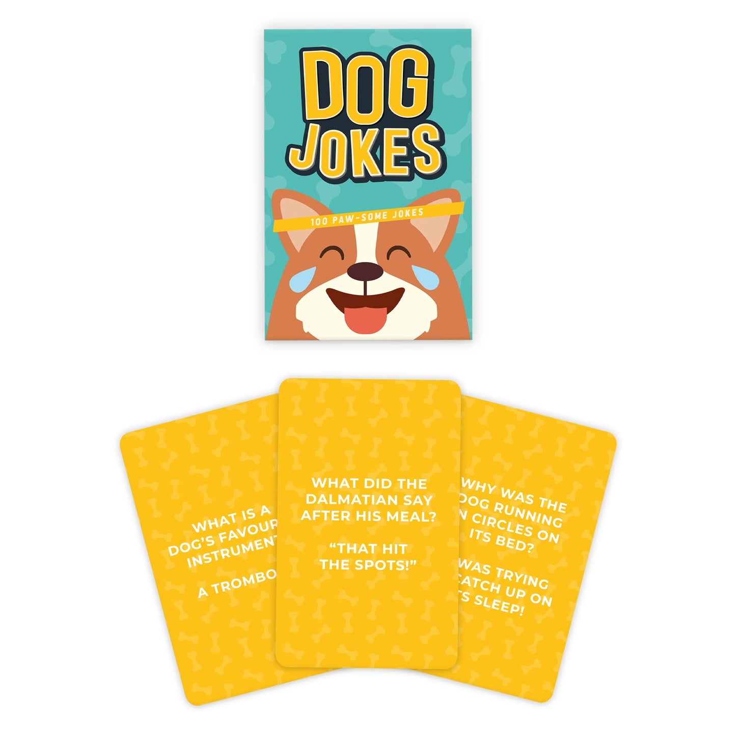 Gift Republic Dog Jokes Card Pack â€“ 100 Funny Dog Jokes & Paw-some Puns for Dog Lovers, Family Fun & Novelty Gifts