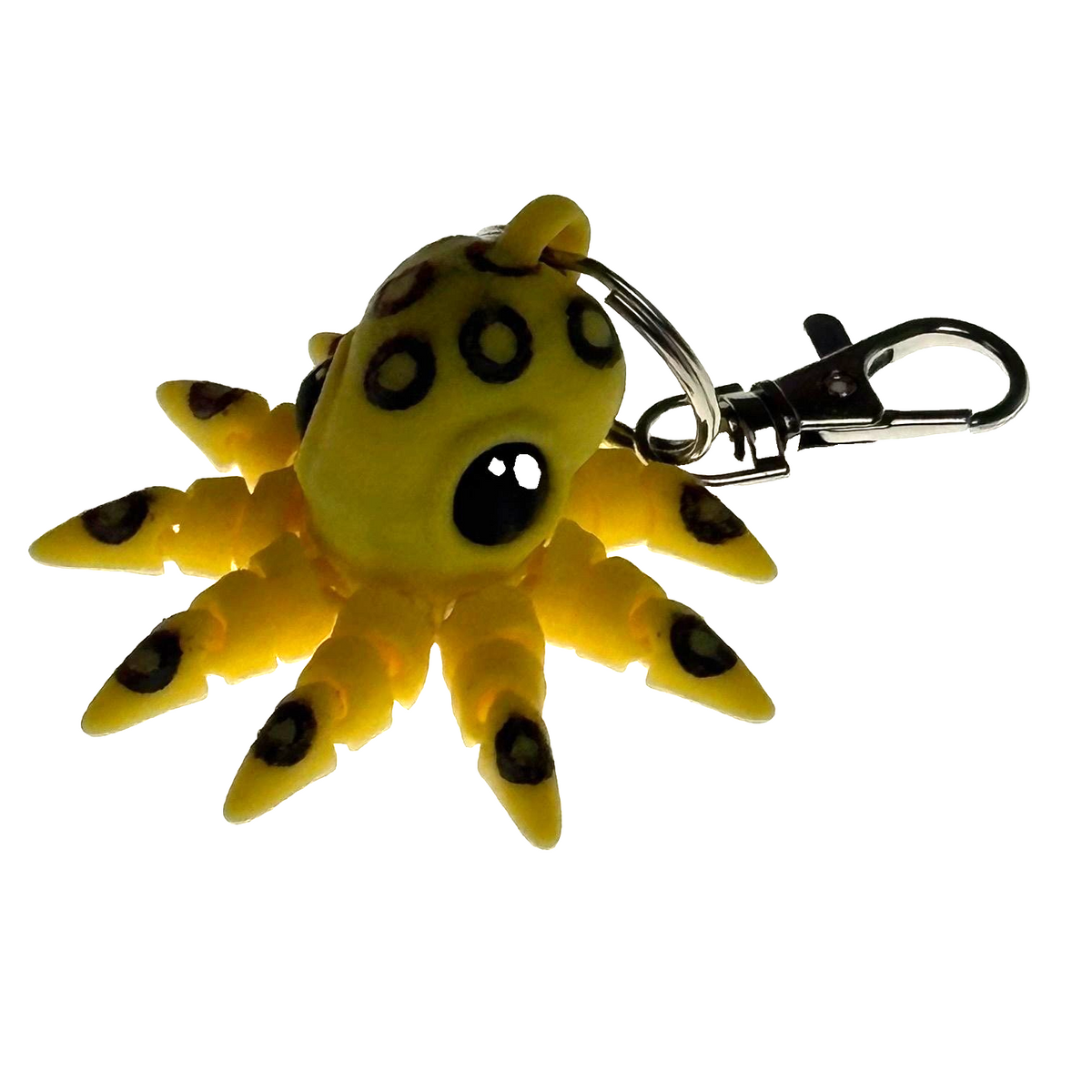 Octopus Articulated Keychain Clip 3D Printed USA Figure Fidget Gift