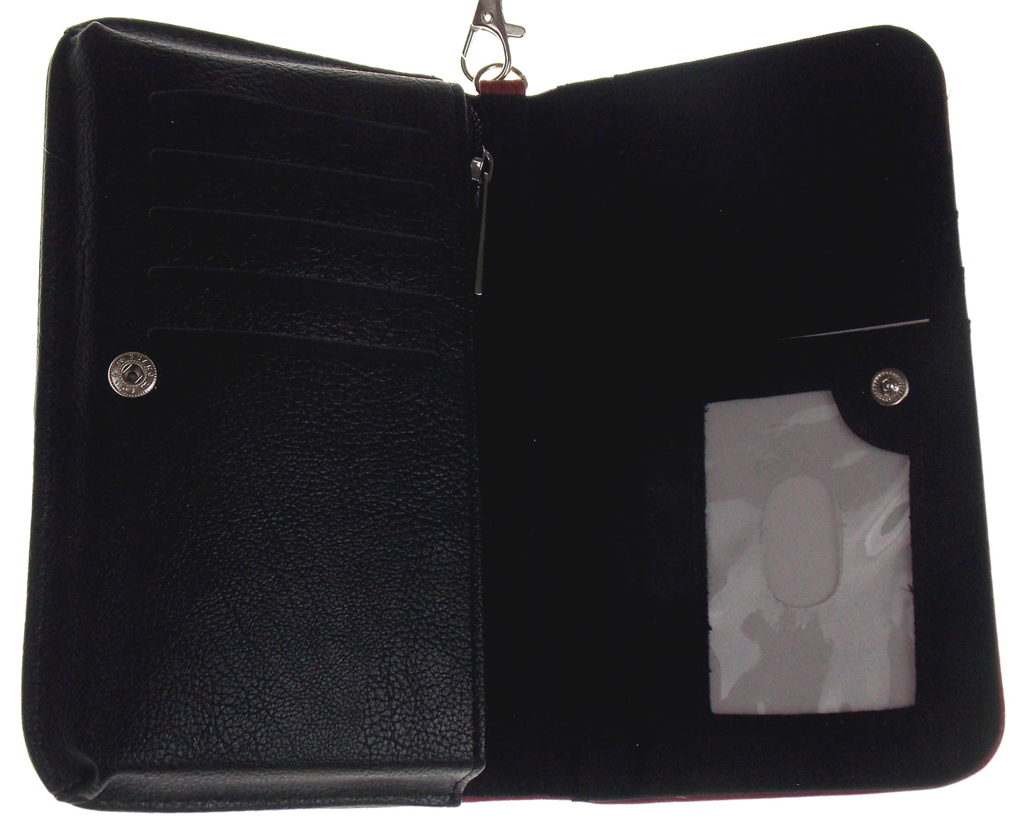 Charles Dickens Christmas Carol Red Faux Leather Zippered Wallet Cards Wristlet