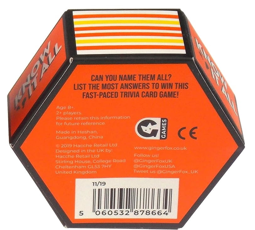 Know It All - Fast Paced Card Game