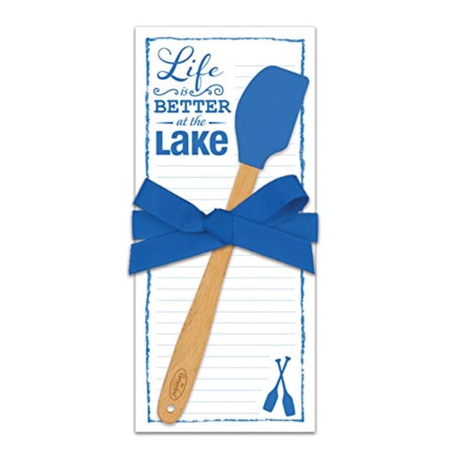 brownlow gifts companions magnetic list pad and spatula set, better at the lake