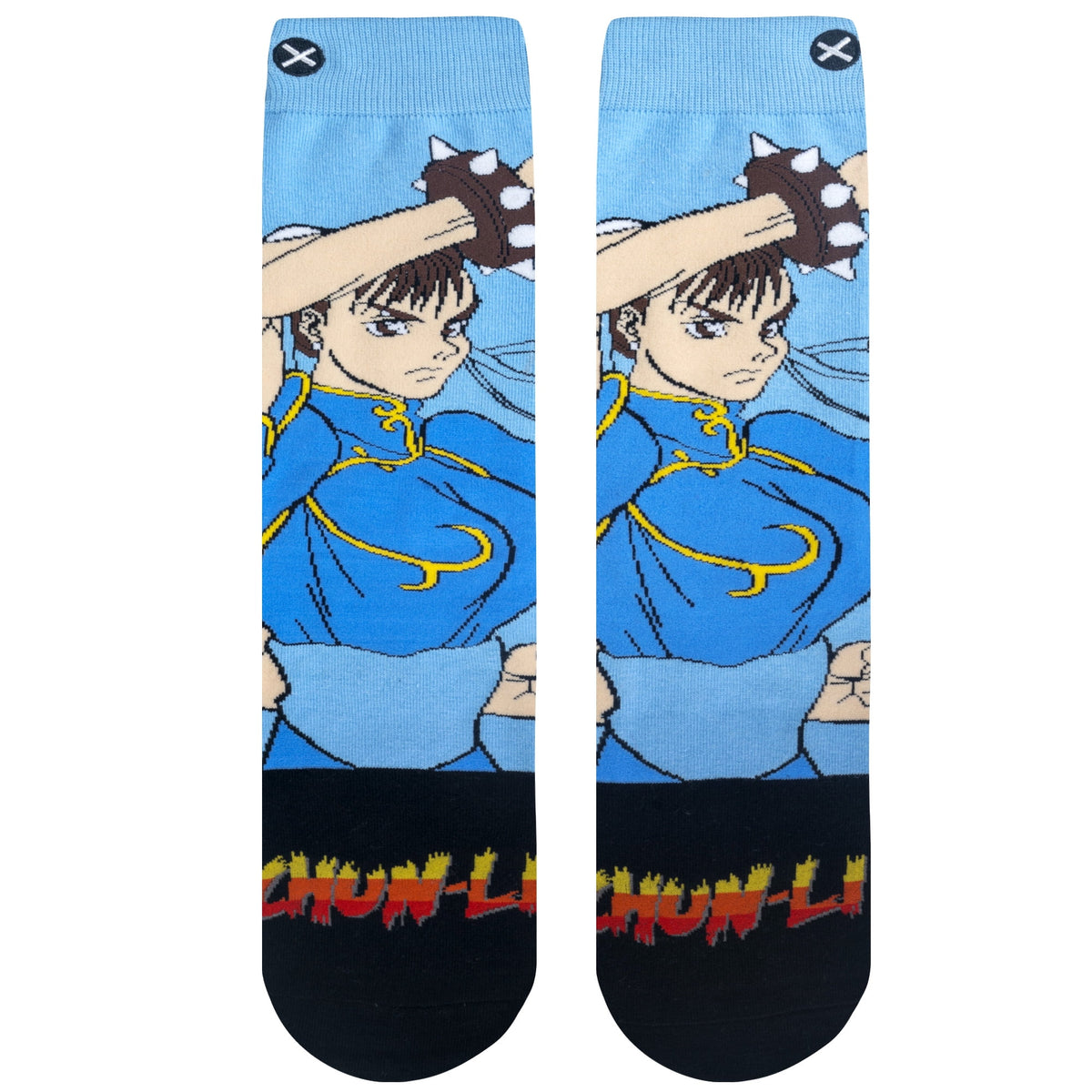 Men's Odd Sox Chun Li Blue Crew Socks - OSFM