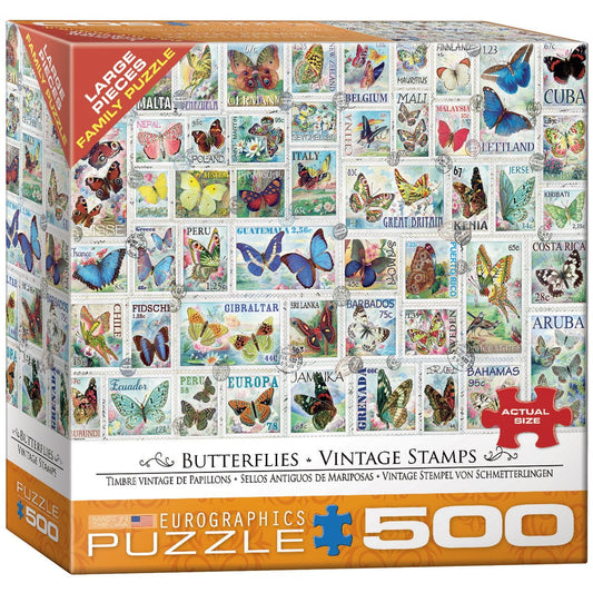 Vintage Stamps - Butterflies Oversize 500 pc