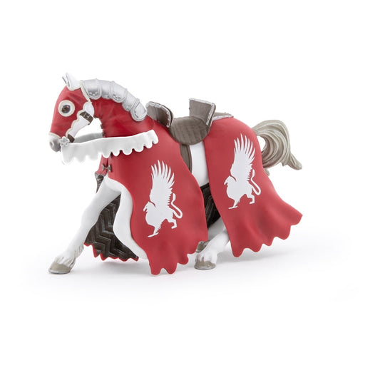 PAPO Fantasy World Griffin Knight's Horse Toy Figure, White/Red (39955)