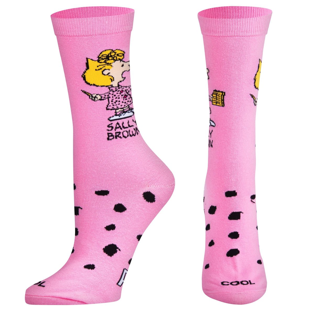 Cool Socks Sally Brown Peanuts Cartoon Retro Crew Socks, Size Medium