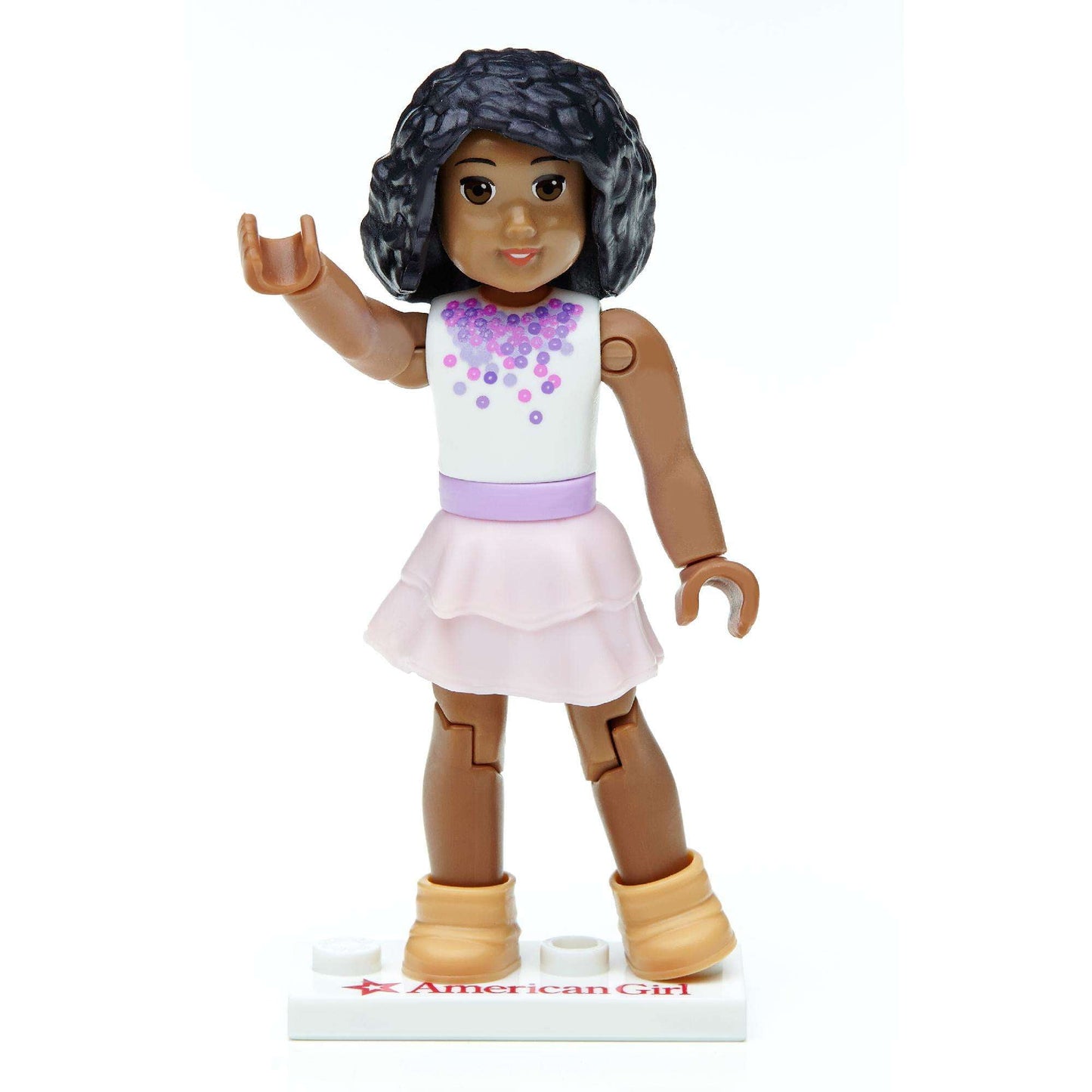 Mega Bloks American Girl White Top & Purple Skirt Mini Figure