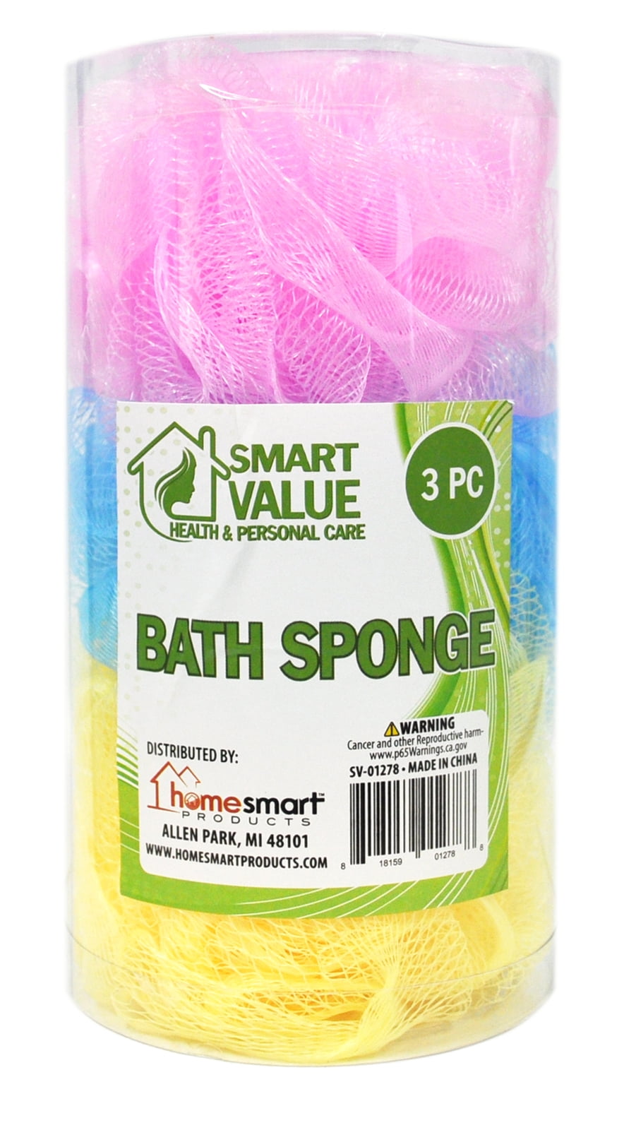 Smart Value Bath Sponge in Canister