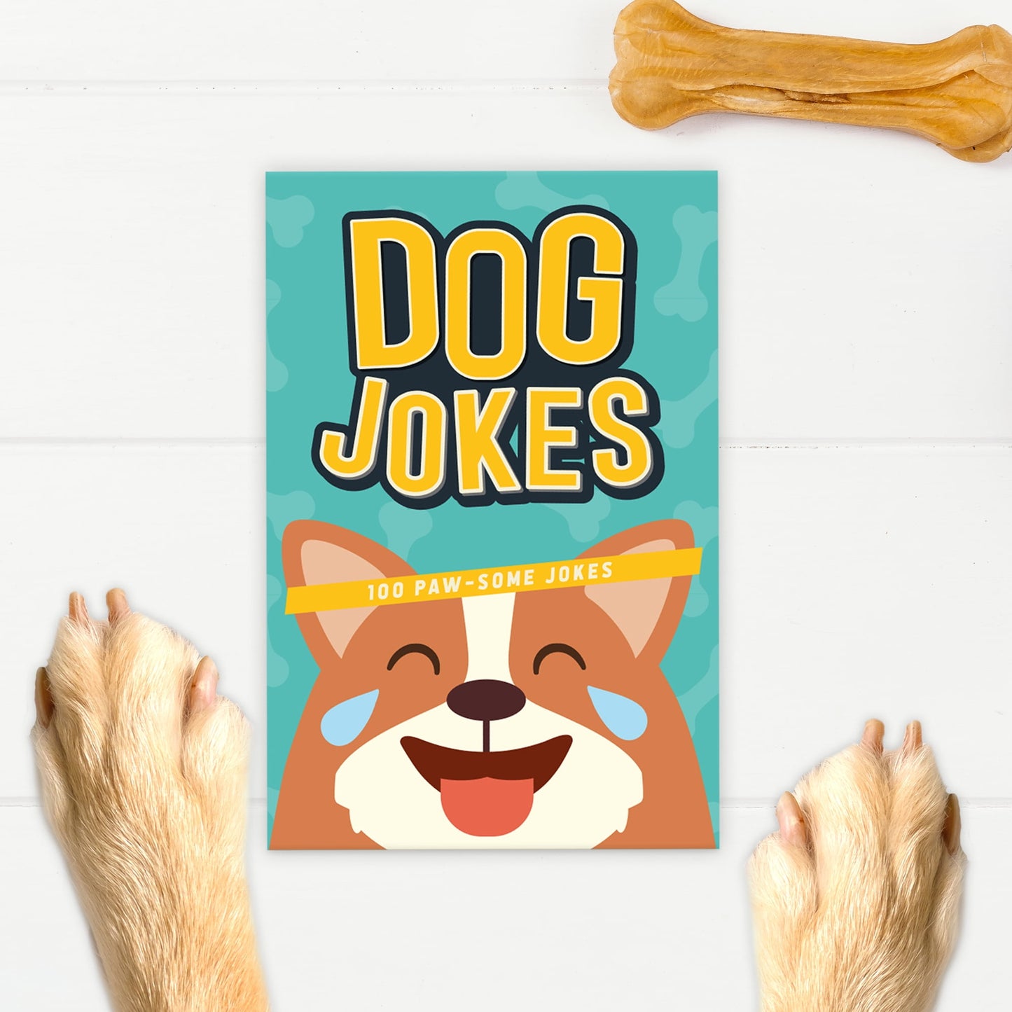 Gift Republic Dog Jokes Card Pack â€“ 100 Funny Dog Jokes & Paw-some Puns for Dog Lovers, Family Fun & Novelty Gifts