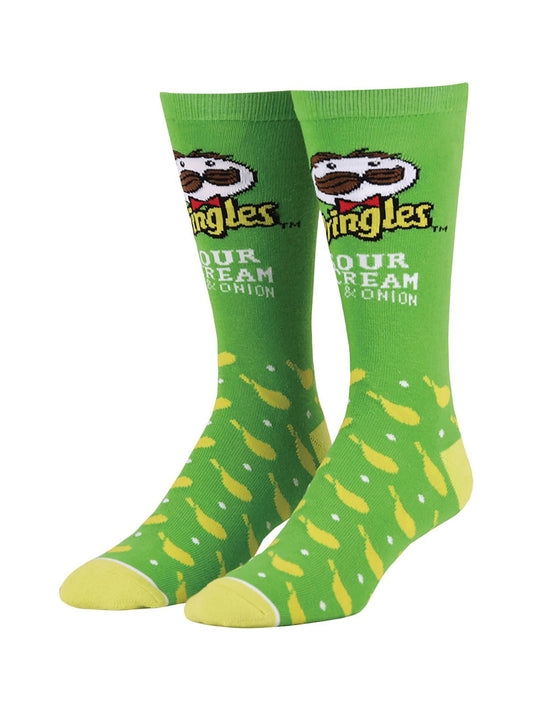 Cool Socks Novelty Crew Socks Men's Women's, Pringles Chips, Graphic Print, Large