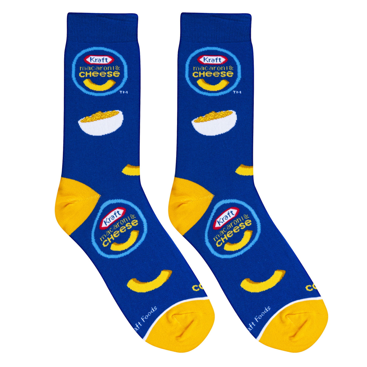 Cool Socks â€“ Kraft Mac & Cheese Novelty Crew Socks Large for Men & Women â€“ Fun Food Gift, Bold