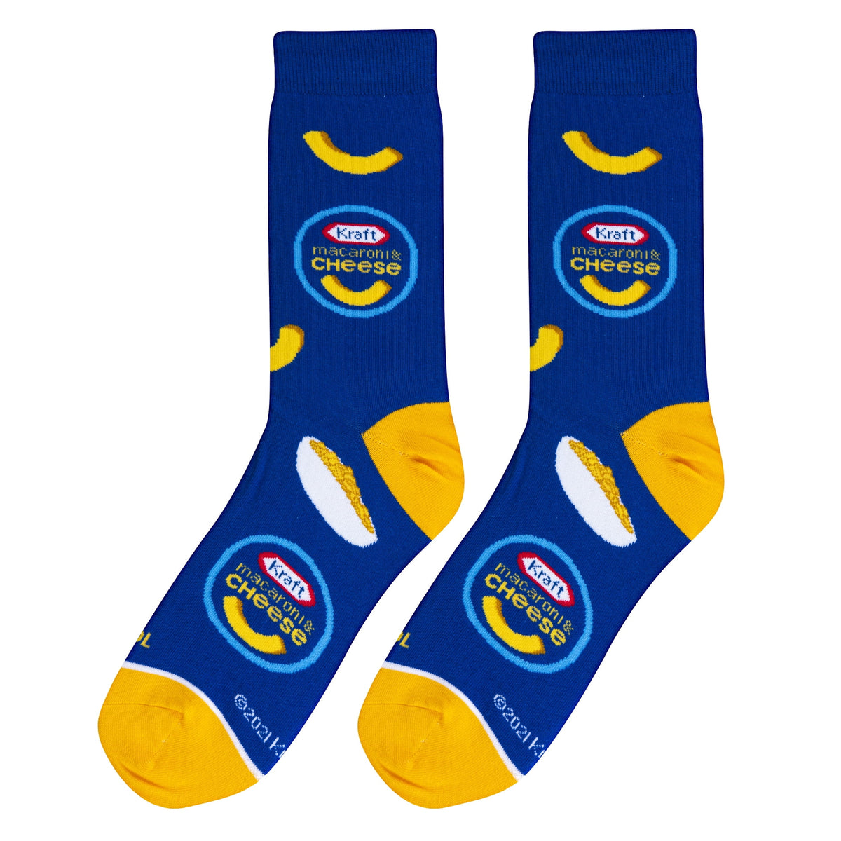 Cool Socks â€“ Kraft Mac & Cheese Novelty Crew Socks Large for Men & Women â€“ Fun Food Gift, Bold