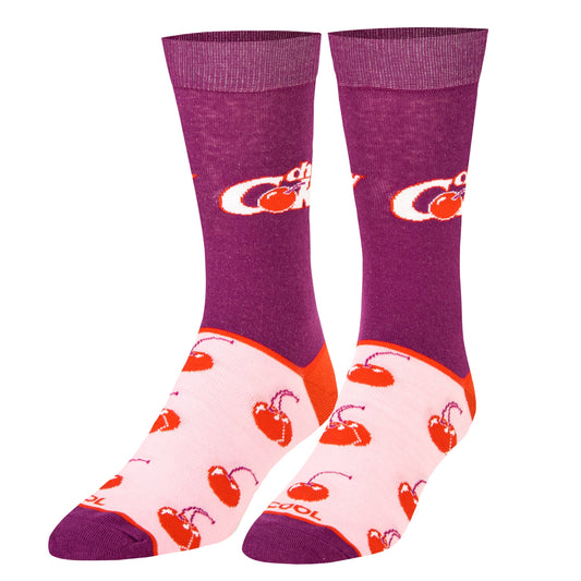 Cool Socks, Cherry Coca-Cola, Coke Socks for Men, Funny Novelty Prints, Large